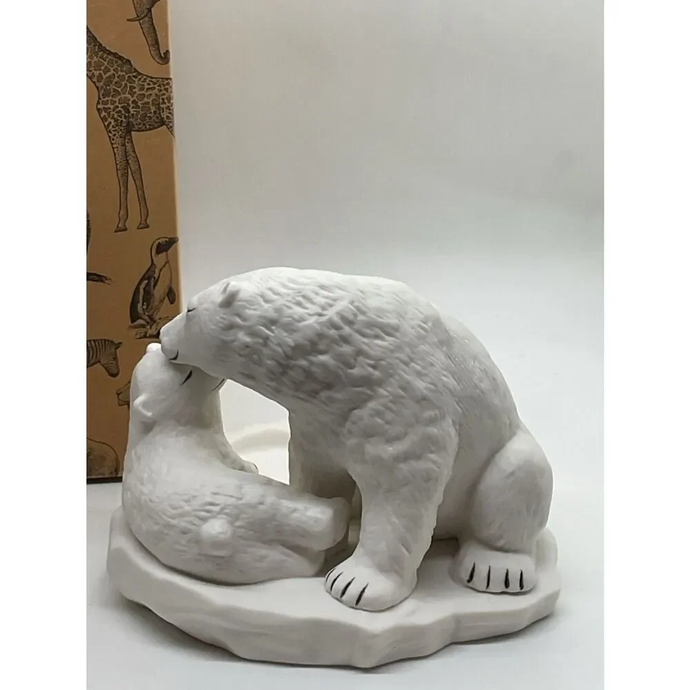 PartyLite Rare White Polar Bear Pair Candle Holder - Picture 3 of 6